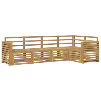 vidaXL Conjunto De Sof&aacute;s De Exterior 5 Pcs Blanco 251 X 132,5 X 73 Cm Vidaxl