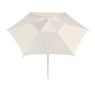 HAY Terrazza Sonnenschirm, sechseckig, &Oslash; 300 cm, off-white / grau