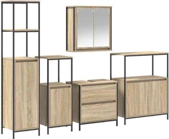 vidaXL Vidaxl - Juego De Muebles De Ba&ntilde;o 5 Pcs Beige 76.5 X 35 X 95 Cm