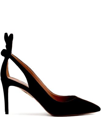 Aquazzura 85mm bow-tie pumps - Brown