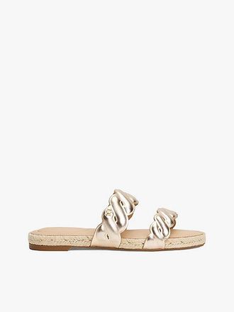 Tommy Hilfiger Metallic Leather Rope Strap Mules