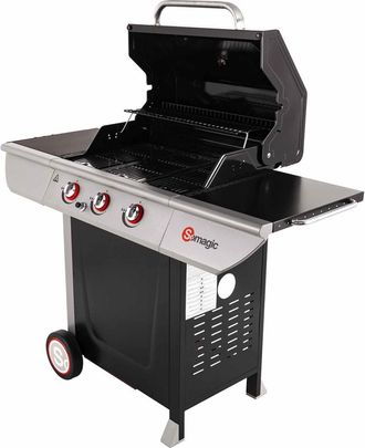 HOME MAISON Barbacoa de gas con tapadera de cocina