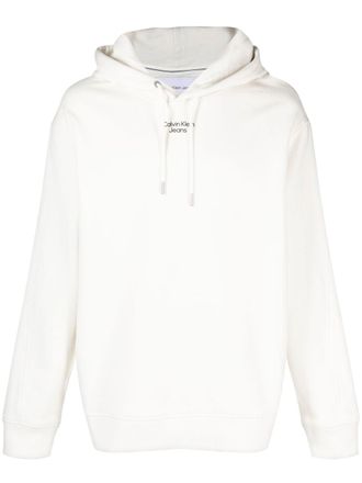 Calvin Klein Jeans Felpa con cappuccio - Bianco