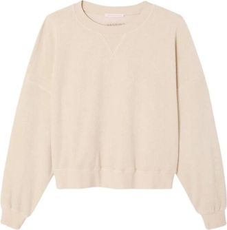 American Vintage Fuxow Sweatshirt - Dames - Sweatshirts - Beige - M - Katoen - Hoodies & sweatvesten
