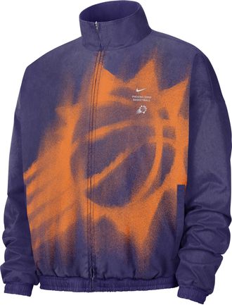 Nike Mens Phoenix Suns Standard Issue Basketball Woven Jacket in Purple | II6122-566