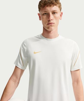 Nike Mens Strike Dri-FIT Short-Sleeve Soccer Top in White | IF1461-133