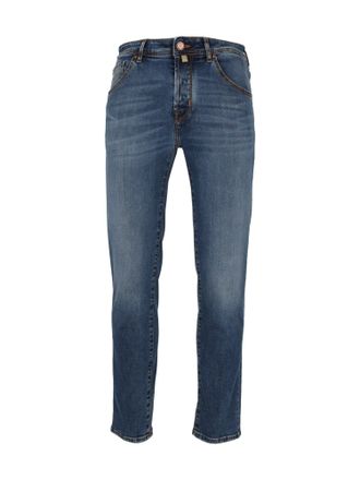 Jacob Cohen Cropped Slim Fit Jeans with Classic Five-Pocket Design