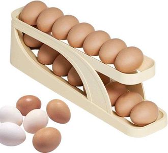 OEM Soporte Autom&aacute;tico De Doble Capa Para Huevos Para Refrigerador - Capacidad Para 15 Huevos