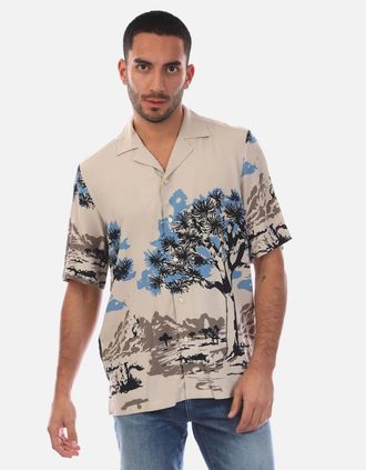 HUGO BOSS Mens Rayer M Shirt - Cream - Size: Regular/34