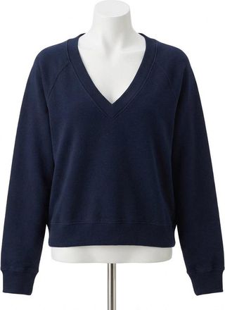 Z Supply Womens Avenue V Neck Sweatshirt In Eclipse