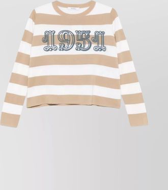 Max Mara striped wool crew neck sweater