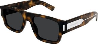 Saint Laurent Vierkante zonnebril lente zomercollectie - unisex - Zonnebrillen - Bruin - 55 MM - Accessoires