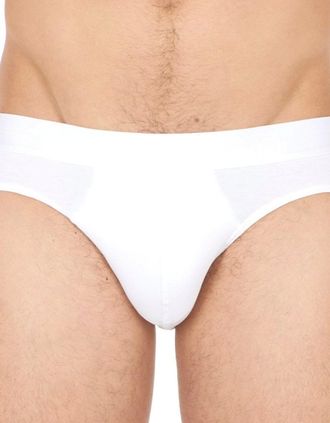 HOM Hom Mens Classic Cotton Modal Mini Brief, White - Size: 39/38/32
