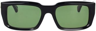 Off-white Zonnebril met Vierkante Frame en Groene Lenzen - unisex - Zonnebrillen - Zwart - 50 MM - Accessoires