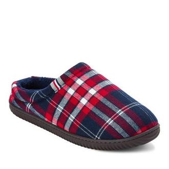 Dearfoams Case Casual Clog Slipper in Navy Plaid at Nordstrom, Size X-Large