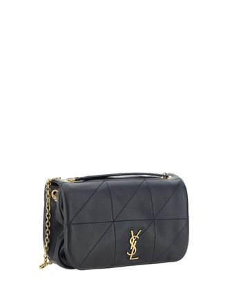 Saint Laurent Womens Jamie Shoulder Bag Nero Lamb Ovis Aries