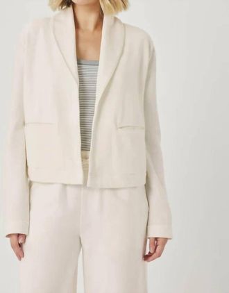 Splendid Greta Terry Blazer In Shell