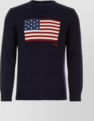 Polo Ralph Lauren crew neck sweater flag motif