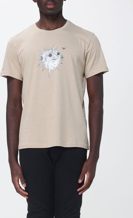 Emporio Armani T-shirt girocollo in cotone con stampa grafica