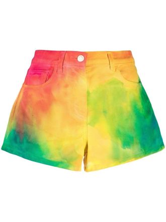 Ireneisgood tie dye-print shorts - women - Cotton - M - Orange