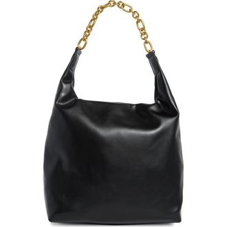 BCBGeneration Chain Faux Leather Hobo in Black at Nordstrom Rack