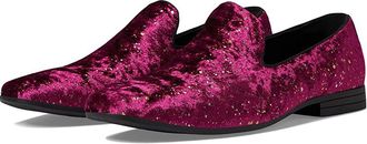 Stacy Adams Stellar Glitter Slip-On Loafer Mens Shoes Burgundy : 10.5 M, Velour