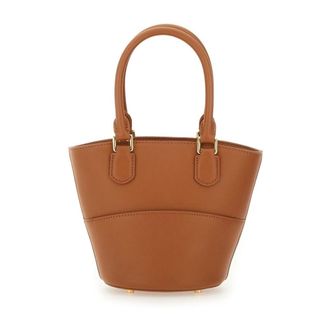 Self Portrait Gestructureerde Leren Tote Bag - Dames - Tassen - Bruin - Maat: ONE Size Leer
