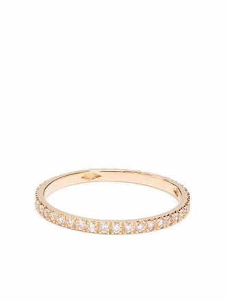 Loyal.e Paris Anello Union in oro giallo 18 carati riciclato con pav&eacute; di diamanti