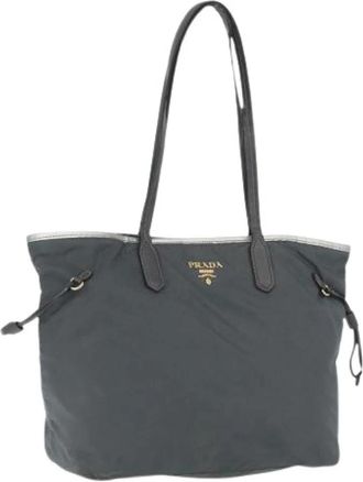 Prada Pre-owned Tote Bag - Dames - Vintage Shopper - Grijs - ONE Size - Leer - Vintage