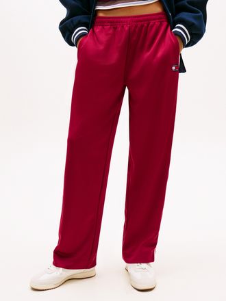 Tommy Jeans Trainingshose TOMMY JEANS TJW ARCHIVE TRACK PANT, Damen, Gr. XL (42), N-Gr, lavish cerise, Web, Obermaterial: 89% Polyester, 11% Elasthan, unifarben m