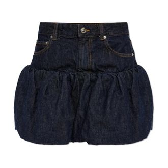 Ganni Denim Skirts, female, Blue, Size: XS Skirt in Rinse Denim