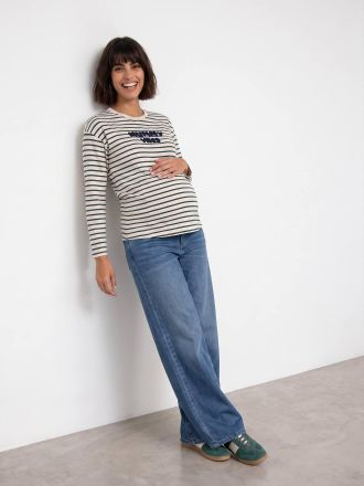 Vertbaudet Weite Umstandsjeans blue stone