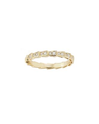 Glaze Jewelry 14K Over Silver Cz Serpent Band Ring