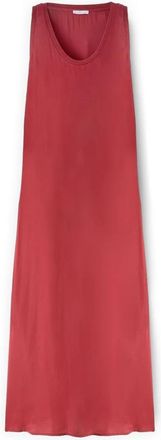 Motivi Oversized Viscose Satin Jurk - Dames - Avondkleed - Rood - XS - Satijn - Kleedjes
