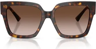 Jimmy Choo London 54mm Gradient Square Sunglasses in Havana/gradient Brown at Nordstrom