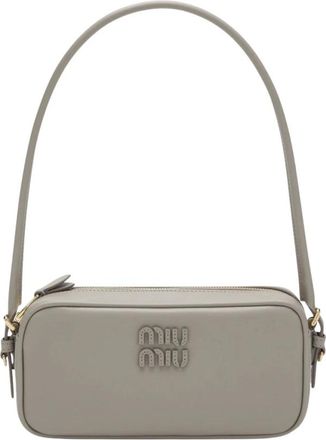 Miu Miu Pochette de Cuir - Bags - Mujer - Gris - ONE SIZE