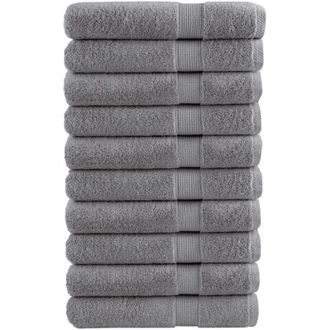vidaXL Toallas Premium Solund 10 Unidades Gris 100x200 Cm 600 Gsm Vidaxl