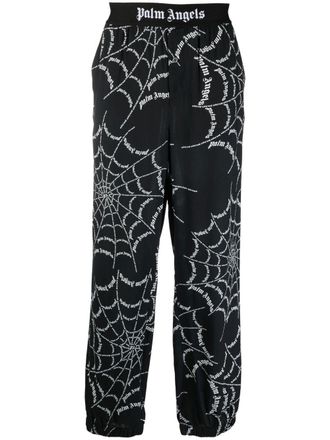 Palm Angels Pantaloni sportivi con stampa - Nero