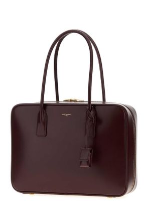 Saint Laurent Womens Grape Leather Sac De Jour Handbag Hot Wine Borse A Mano