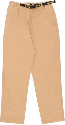 Iuter Lichtgewicht elastische taille herenbroek - Heren - Straight fit broeken - Beige - L - Katoen - Broeken