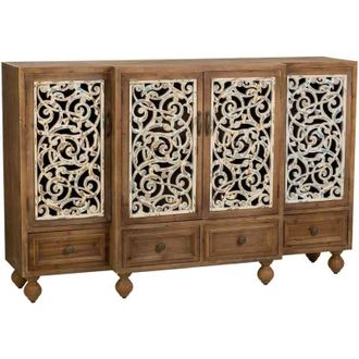 Wanderlust Deco Aparador De Madera Marr&oacute;n 160x42x102