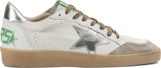 Golden Goose BALL-STAR SNEAKERS IN WHITE LEATHER WITH SILVER STAR - Golden Goose Deluxe Brand - Man