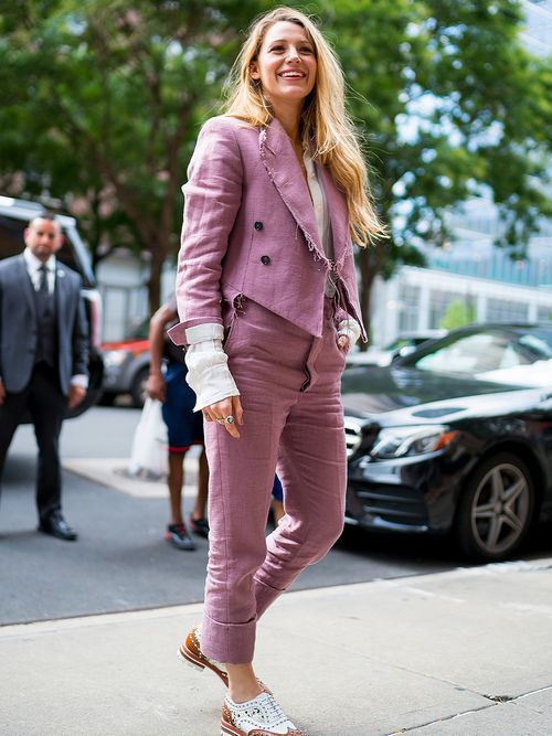 blake lively pink blazer