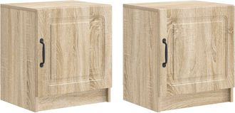 vidaXL Armario De Noche 2 Uds. Roble Sonoma 43 X 34,5 X 47 Cm Vidaxl