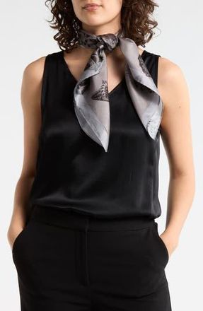 AllSaints Agatha Fawn Silk Square Scarf in Cinnamon Brown at Nordstrom Rack