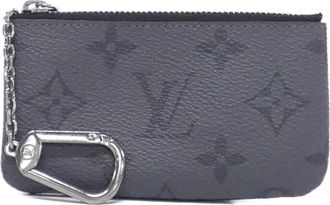 Louis Vuitton Black Coated Canvas Coin Purse/Coin Case (Pre-Owned)