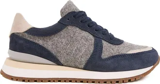 Celtic & Co. Wool Panel Trainer in Navy/grey at Nordstrom, Size 10B Uk