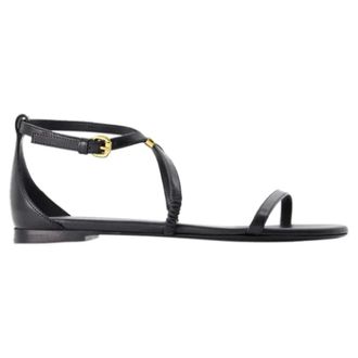 Alexander McQueen Schoenen, Dames, Zwart, 38 EU, Leer, Leather sandals