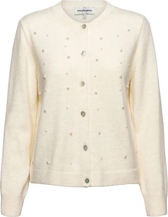 &Co Woman Boukje Cardigan - Dames - Vesten - Beige - 2XL - Polyester - Truien & Vesten