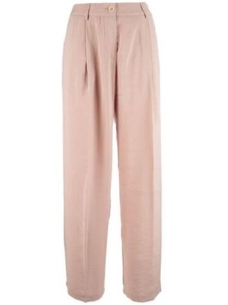 Cruna Wide-Leg Trousers with High Waist and Pleated Front